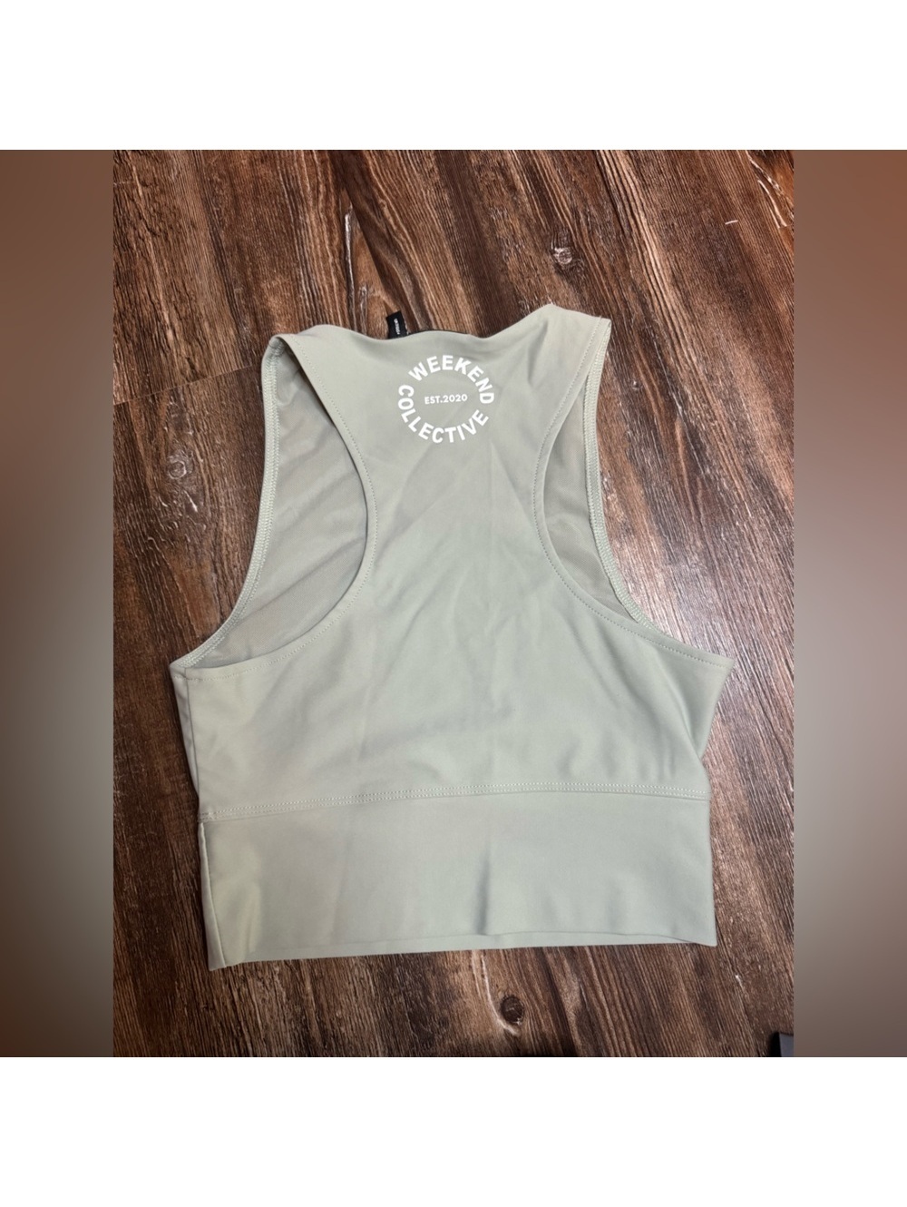 ASOS design Light Green Cropped Racerback Tank Top - Picture 3 of 3